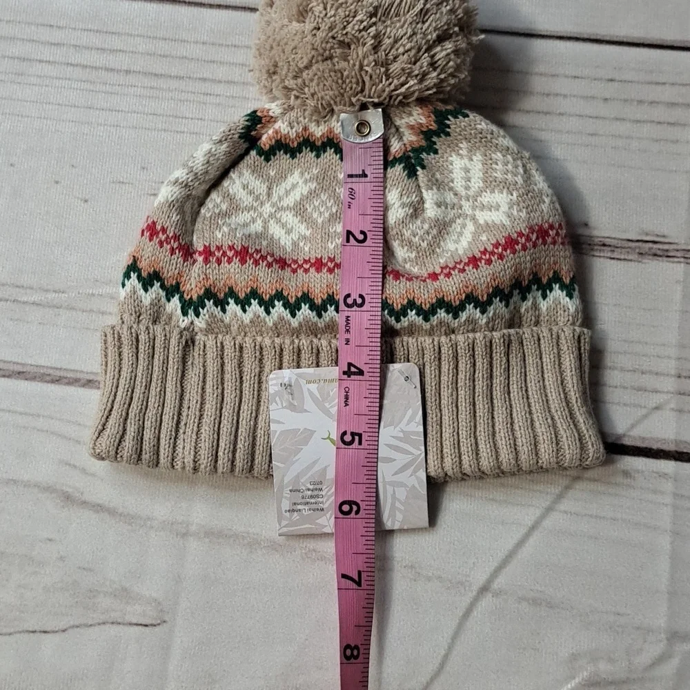 Tommy Bahama Kids Beige Knit Pom Hat 24 Months